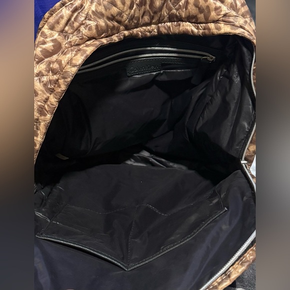 Calvin Klein Leopard Print Nylon Backpack - Picture 3 of 3